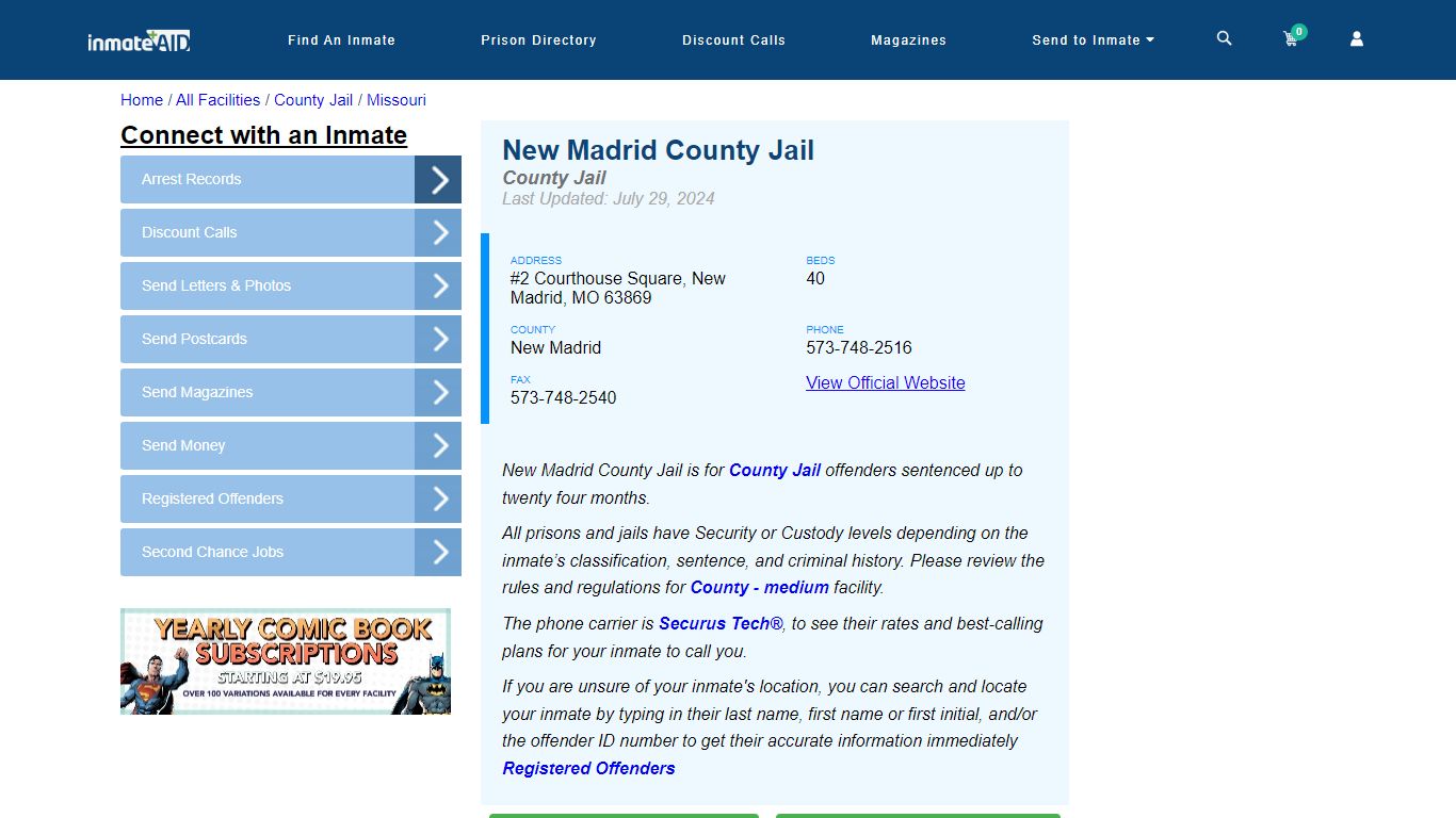 New Madrid County Jail - Inmate Locator